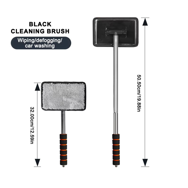 SEAMETAL Car Front Windshield Defogging Brush Telescopic Long Handle Car Household Glass Clean Brushes Dust Remover Tool